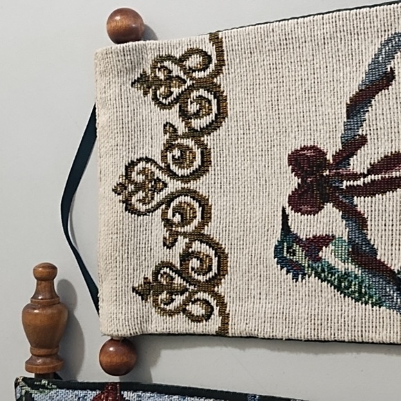 2 Vintage Tapestries Welcome Bird Lovers Cottagecore Decor Approx 36X6 - Picture 9 of 13